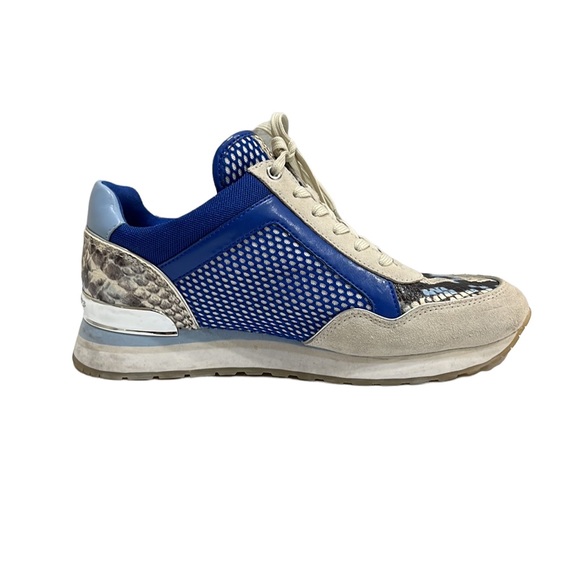 Michael Kors Maddy Trainer LG Net Mesh Electric Blue Size 8 - Picture 5 of 9